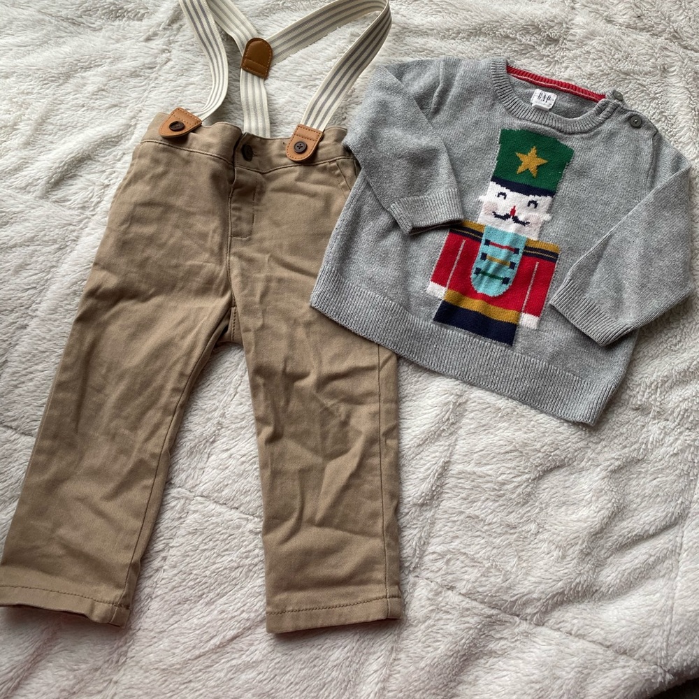 ‼️set of Gymboree pants and Gap sweater